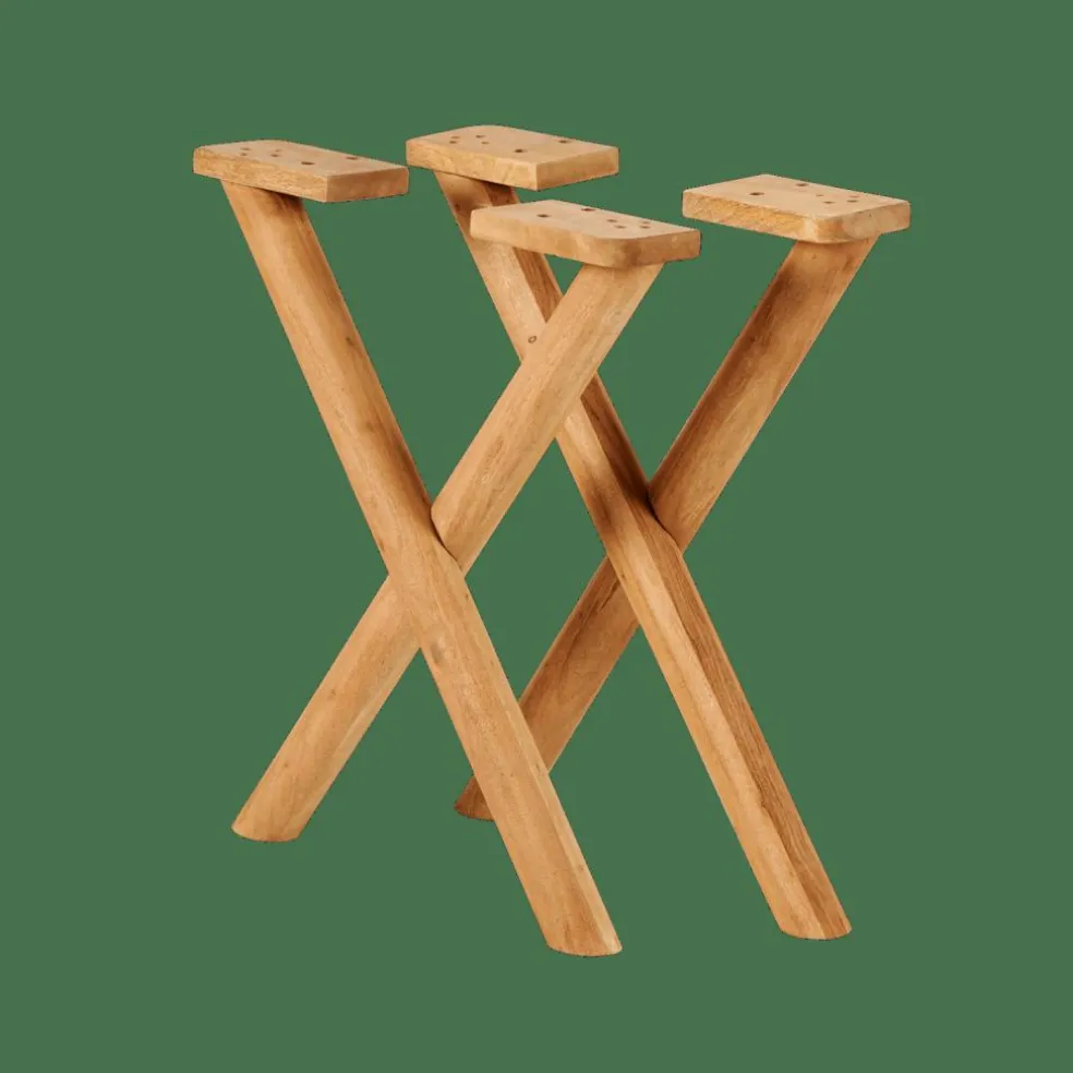 ACACIA Table à Manger Avec Pieds En X