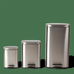 ADELE Poubelle à Pédale 5l Argent