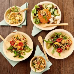 ARECA LEAF Bols Set De 6 Naturel