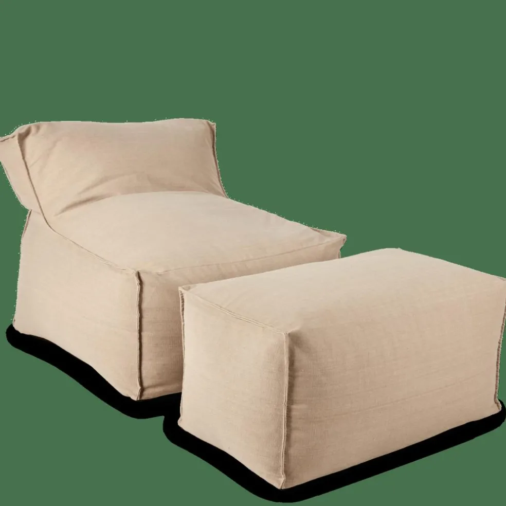 BAGIE Fauteuil Pouf Poire Beige