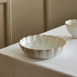 DAHLIA Assiette Creuse Blanc