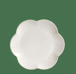 DAHLIA FLOWER Assiette Blanc