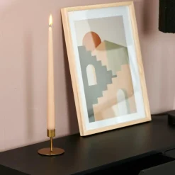 DUO Bougies Dîner Set De 2 Doré