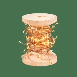 ELLI Guirlande Lumineuse Avec 100 LEDS Cluster Cuivre