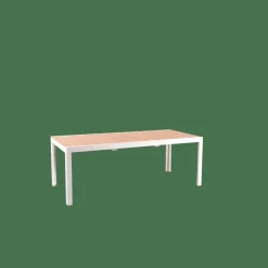 ETHAN Table Extensible Blanc, Naturel