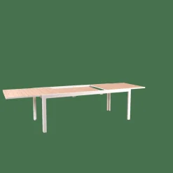 ETHAN Table Extensible Blanc, Naturel