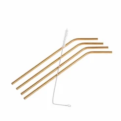 FANCY Pailles à Cocktail Avec Brosse Argent