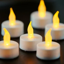 FLAME Bougies Chauffe-plat Set De 30 Blanc