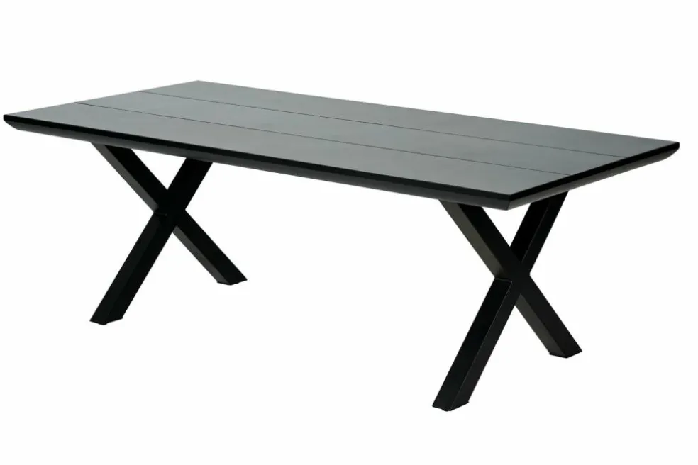 FORMAX Table De Jardin Avec Pieds X Noir