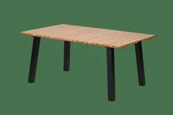 FORMAX Table De Jardin Avec Pieds A Natural/noir