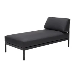 HANNA Chaise Longue Teck Noir