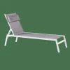 HUGO Chaise Longue Blanc, Gris