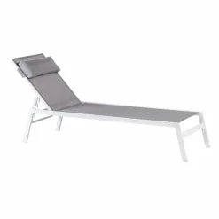 HUGO Chaise Longue Set De 2 Blanc / Gris