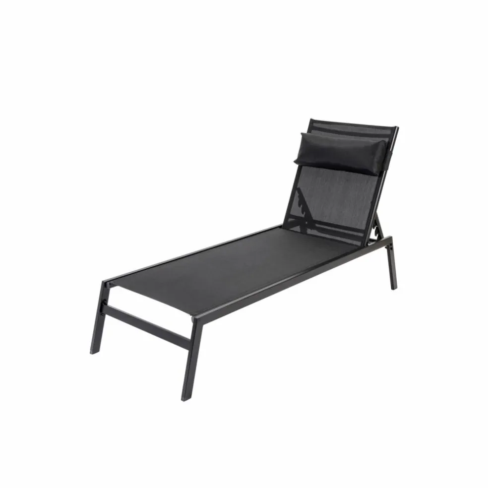 HUGO Chaise Longue Set De 2 Noir
