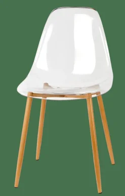 ICE Chaise Salle à Manger Transparent, Naturel