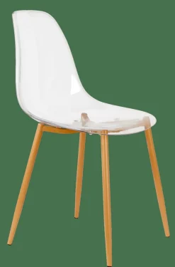 ICE Chaise Salle à Manger Transparent, Naturel