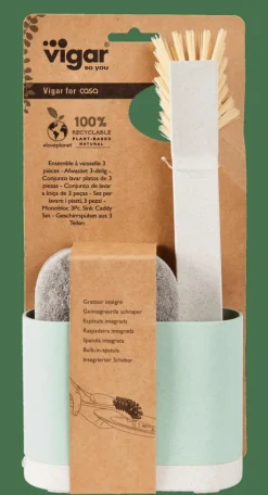 JASMIN Brosse Vaisselle Avec éponge Vert