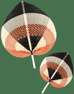 LANKA Éventail Noir, Brun, Naturel