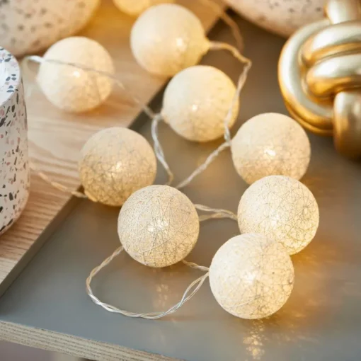 LUIS Guirlande Lumineuse 10 Leds Doré