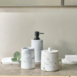 LUNA Boîte à Coton Avec Couvercle Blanc