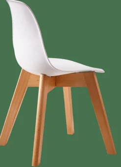 MATHIAS Chaise Pour Enfants Blanc, Naturel