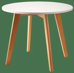 MATHIAS Table Pour Enfants Avec 2 Chaises Natural/blanc