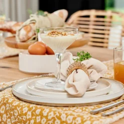 MINERAL MARBLE Assiette Blanc