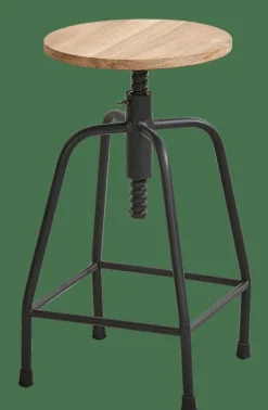 NEW BEDFORD Tabouret Noir, Naturel