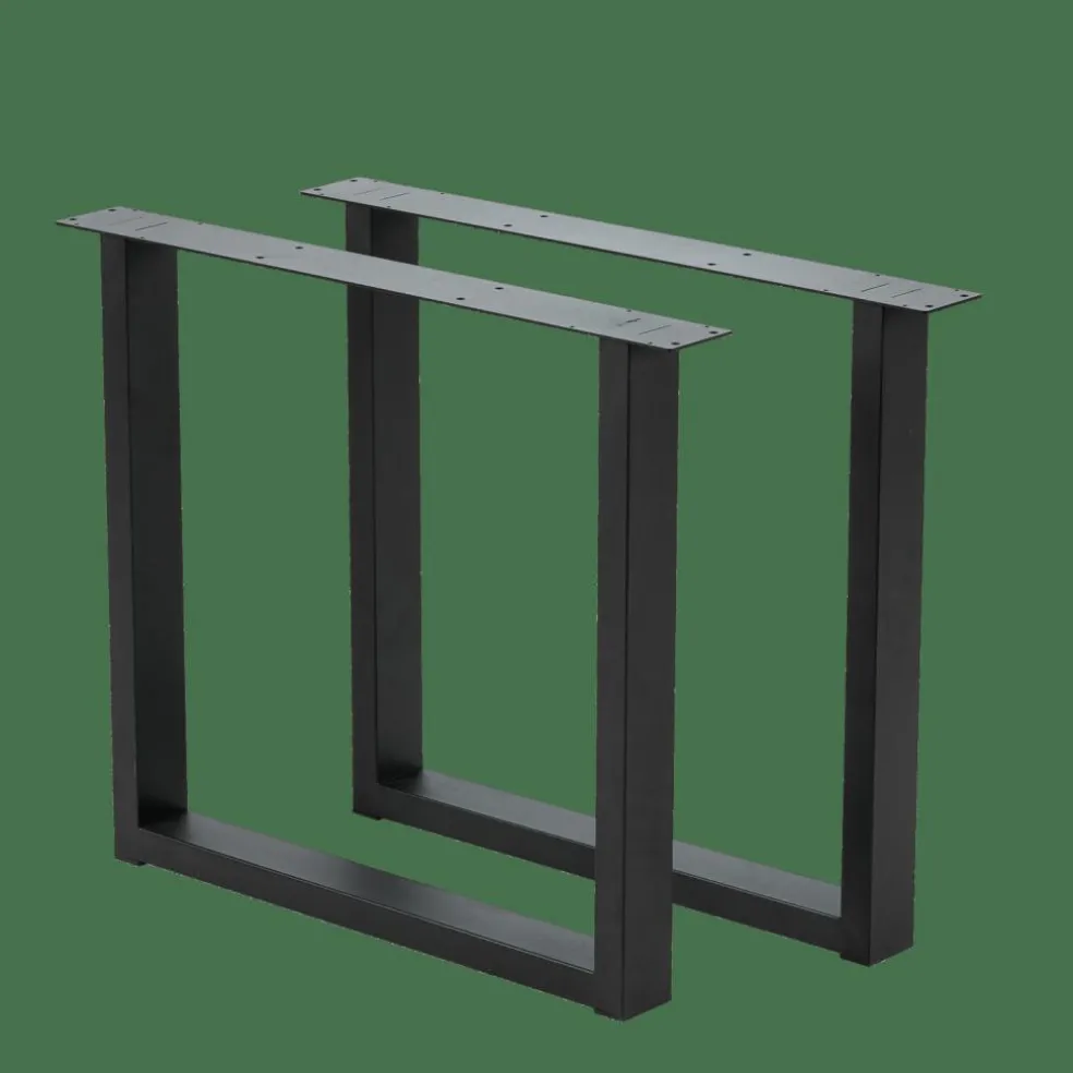 NEW OAK Table à Manger Avec Pieds U En Métal