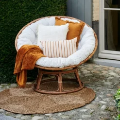 PAPASAN Chaise Lounge Naturel, Blanc Cassé