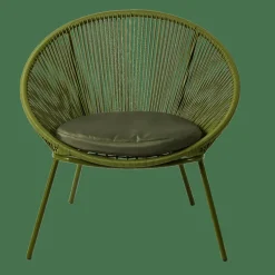 PAPAYO Chaise Lounge Avec Coussin Vert