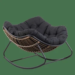 ROCKO Chaise à Bascule Noir