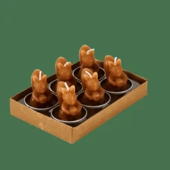 SQUIRREL Bougies Chauffe-plat Set De 6 Brun