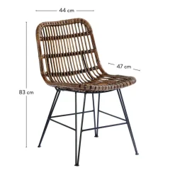 SUMATRA Chaise Noir, Brun