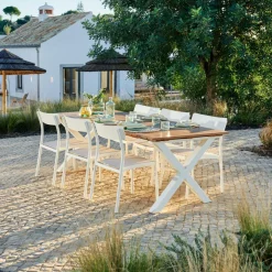 TEAK LUXE Chaise Longue Naturel