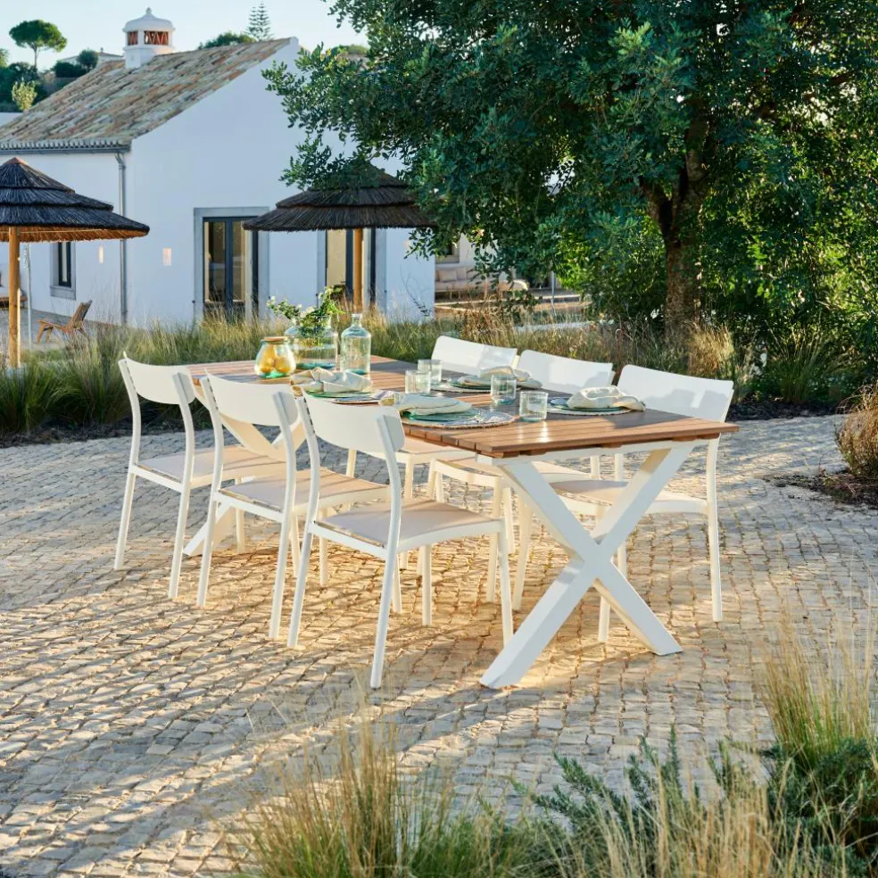 TEAK LUXE Chaise Longue Naturel