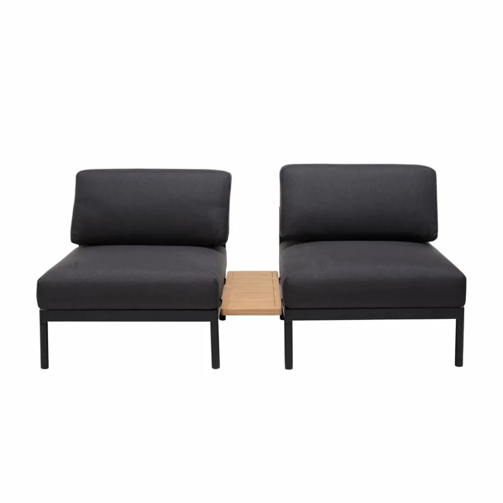 TEAK LUXE Chaise Longue Naturel