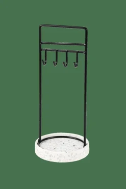 TERRAZZO Porte-bijoux Noir, Blanc, Gris