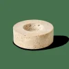 TRAVERTIN Support Bougie Chauffe-plat Naturel