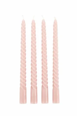 TWIST Bougies Torsadées Set De 4 Orange