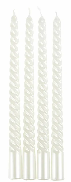 TWIST Bougies Torsadées Set De 4 Vert