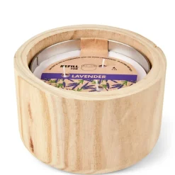 WOOD Recharge Bougie De Jardin Mauve