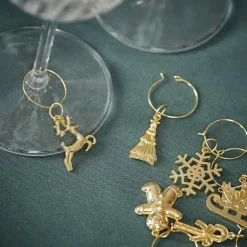 X-MAS GLAM Marque Verre Set De 6 Doré